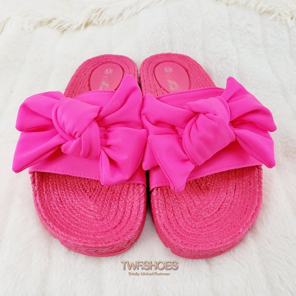 Women's Pink Slide Sandals - Picture 4 of 9